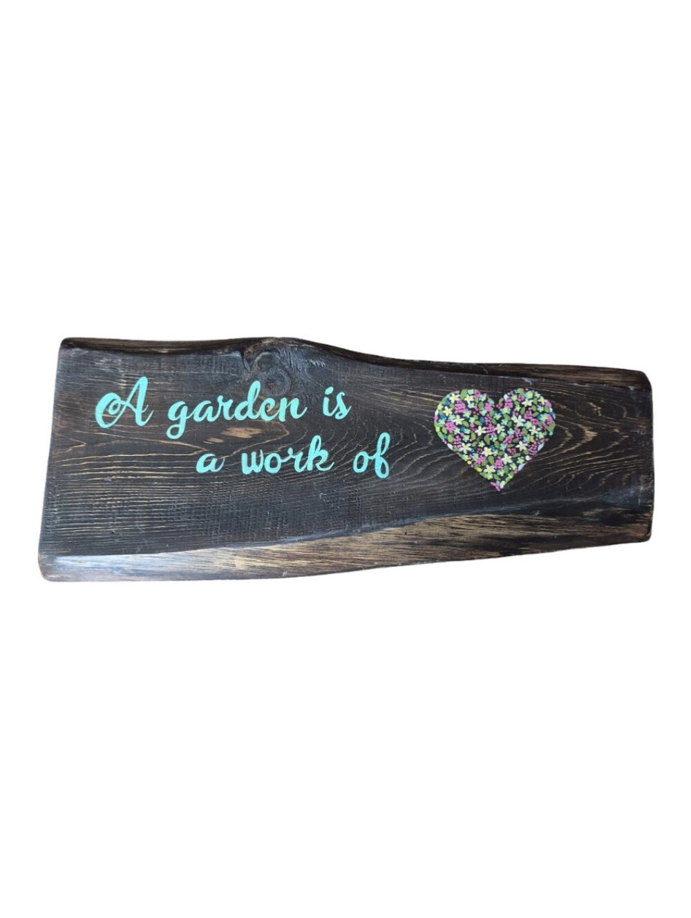 Hand Painted Sign On Live Edge Cedar  Sealed For Outdoors With Hook On Back